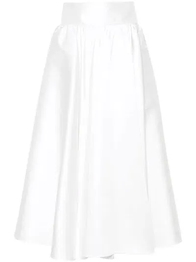 Blanca Vita Pleated Maxi Skirt In White