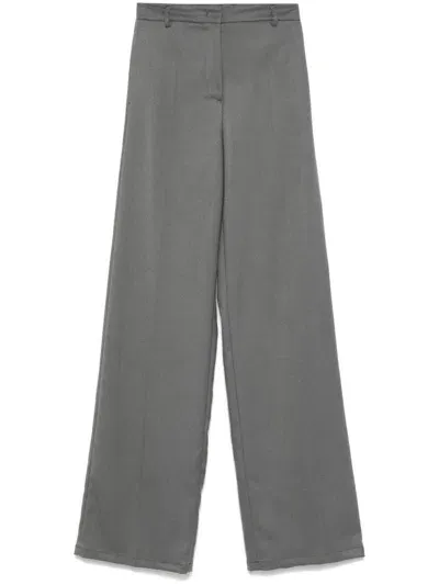 Blanca Vita Straight-leg Trousers In Grey