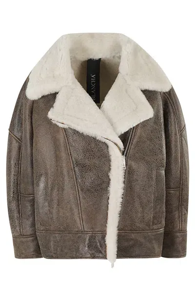 Blancha Shearling Jacket In Terra Latte