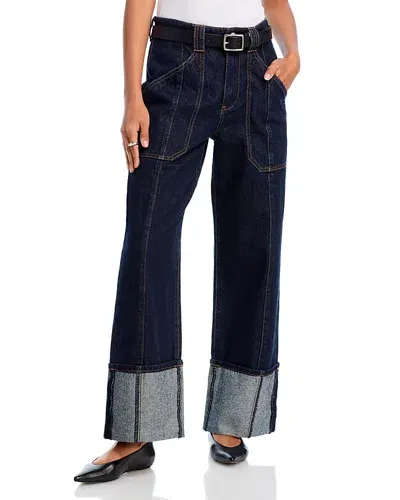 Blanknyc Blank Nyc High Rise Wide Leg Utility Jeans In Deep Down