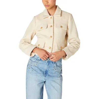 Blanknyc Bouclé Crop Jacket In Stay Icy