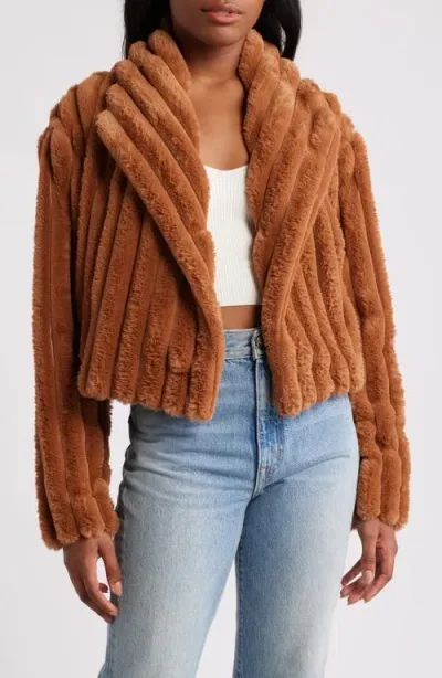 Blanknyc Chubby Faux Fur Jacket In Time Flies