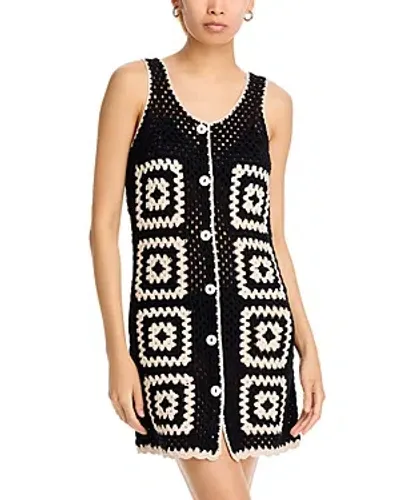 Blanknyc Crochet Button Front Mini Dress In Summer Dreams