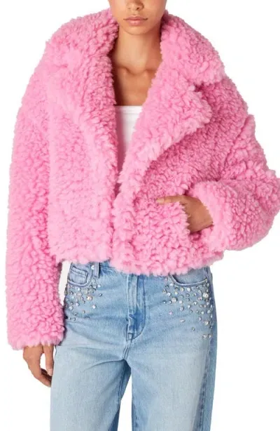 Blanknyc Faux Fur Jacket In Candy Bar