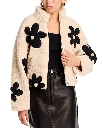 Blanknyc Floral Faux Fur Jacket In Wild At Heart