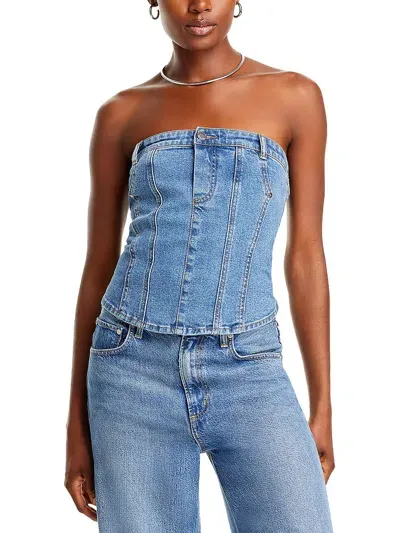 Blanknyc Denim Bustier Top In Multi