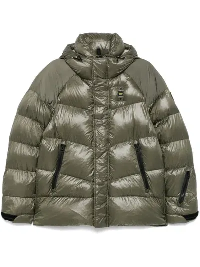 Blauer Crown Puffer Jacket In Green