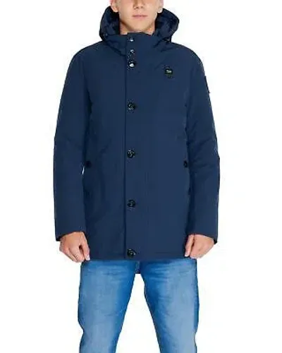 Pre-owned Blauer Men's Navy Nylon Jacket - Water-resistant - Jackets - Blue -size L