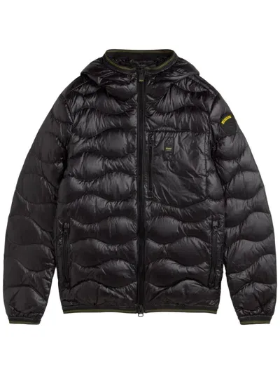 Blauer Wave Quilted Jacket In Black