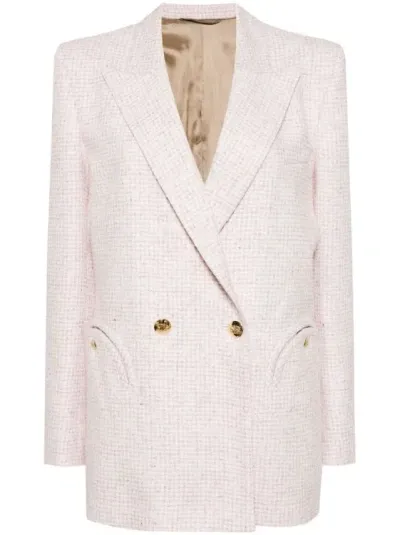 Blazé Milano Panakeia Everynight Houndstooth Blazer In Pink