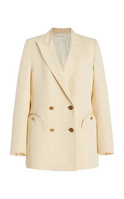 Blazé Milano Savannah Butter Everyday Wool Blazer In Neutro