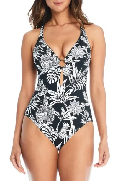 Bleu By Rod Beattie Cross Back One-piece Swimsuit In Black