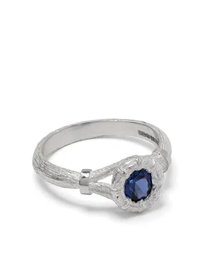 Bleue Burnham Bound Willow Ring Mit Saphir In Silber