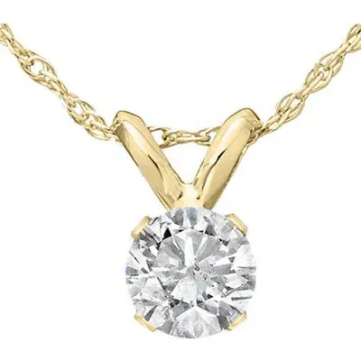 Bliss Diamond 3/4 Ct Lab Grown Diamond Solitaire Pendant 14k Gold Igi Certified In 14k Yellow Gold