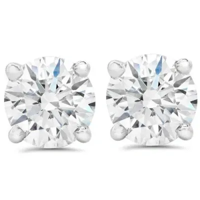 Bliss Diamond Certified 5ct Tw Diamond Studs Screw Backs 14k White Gold Lab Grown