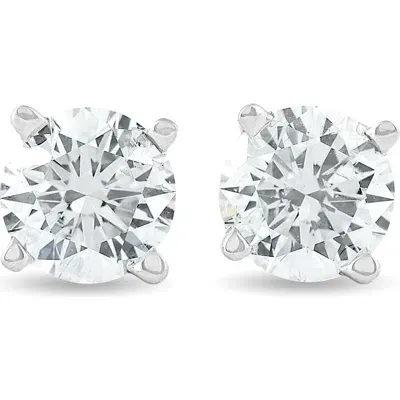 Bliss Diamond 1 Ct Lab Grown Diamond Screw Back Studs 14k White Gold Igi Certified