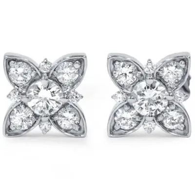 Bliss Diamond 1ct Lab Grown Created Diamond Studs Womens Earring 14k White Gold