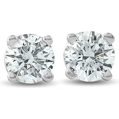 Bliss Diamond 3/8 Ct Tdw 14k Gold Lab Grown Diamond Studs Screw Back Earrings In 14k White Gold