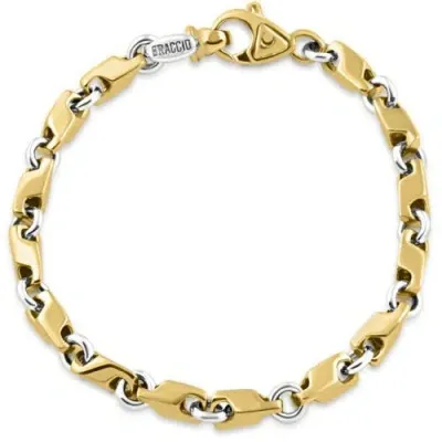 Bliss Diamond Solid 14k Yellow Gold 36 Grams 4.5mm Heavy Masculine Bracelet 8"