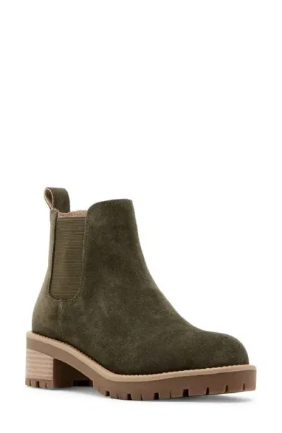 Blondo Mayes Waterproof Chelsea Boot In Olive Suede