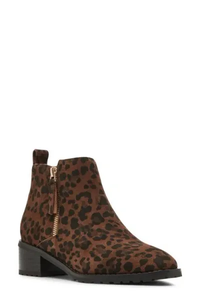 Blondo Samara Waterproof Leather Bootie In Leopard Suede