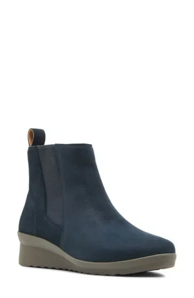 Blondo Shaya Waterproof Chelsea Boot In Navy Nubuck