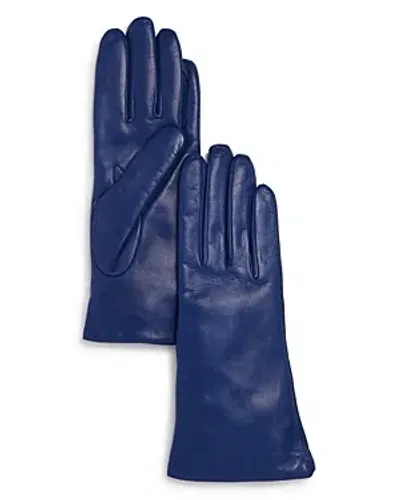 Bloomingdale's Cashmere Lined Leather Gloves - Exclusive In Blu Dandy