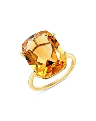 Bloomingdale's Citrine Statement Ring In 14k Yellow Gold In Orange/gold