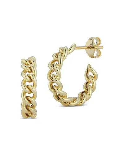 Bloomingdale's Curb Chain Hoop Earrings In 14k Yellow Gold