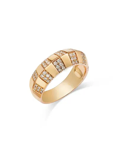 Bloomingdale's Diamond Checkerboard Ring In 14k Yellow Gold, 0.44 Ct. T. W.