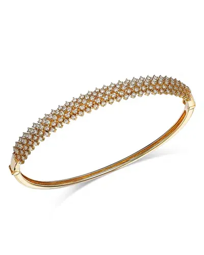 Bloomingdale's Diamond Cluster Bangle Bracelet In 14k Yellow Gold, 1.63 Ct. T. W.