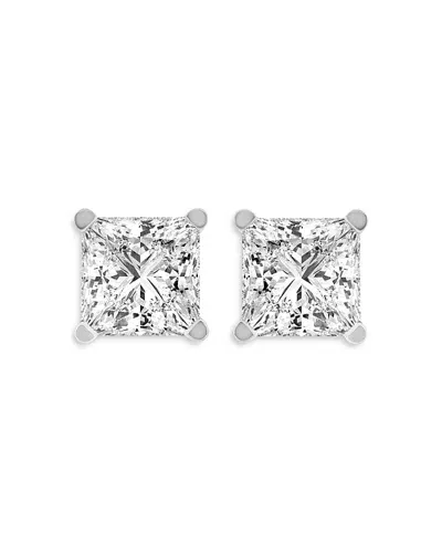 Bloomingdale's Diamond Princess Cut Stud Earrings In Platinum, 1.0 Ct. T. W. In White