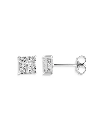 Bloomingdale's Diamond Square Cluster Stud Earrings In 18k White Gold, 0.50 Ct. T. W.