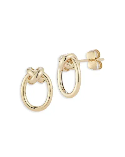 Bloomingdale's Knotted Oval Stud Earrings In 14k Yellow Gold