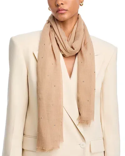 Bloomingdale's Lightweight Solid Studded Wrap In Tan