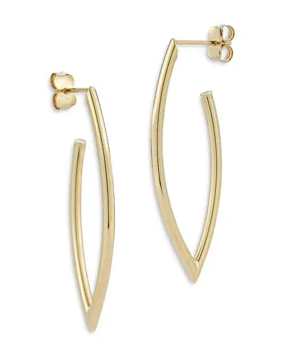 Bloomingdale's Navette Hoop Earrings In 14k Yellow Gold