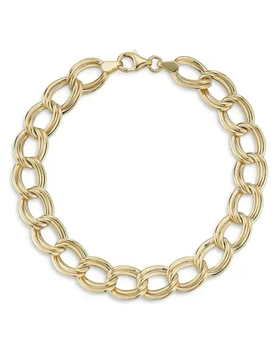 Bloomingdale's Ribbed Link Bracelet In 14k Yellow Gold