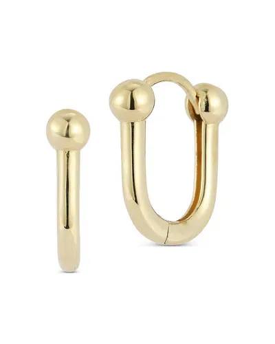 Bloomingdale's Stirrup Huggie Hoop Earrings In 14k Yellow Gold