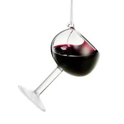 Bloomingdale's Wine Glass Ornament Exclusive In White