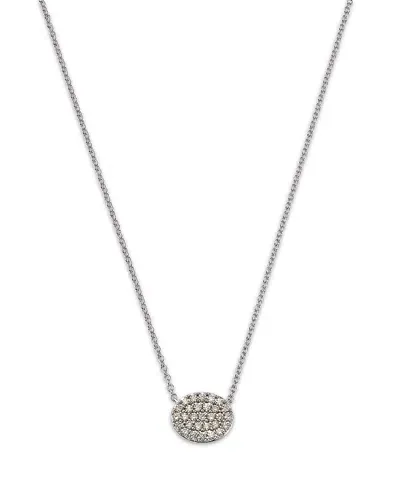 Bloomingdale's Fine Collection 14k White Gold Diamond Oval Pendant Necklace, 18