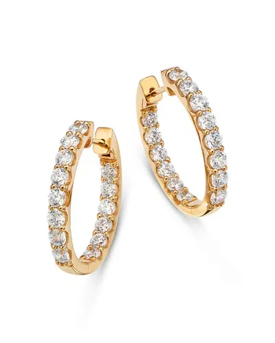 Bloomingdale's Fine Collection 14k Yellow Gold Diamond Inside Out Oval Hoop Earrings, 3.0 Ct. T. W.