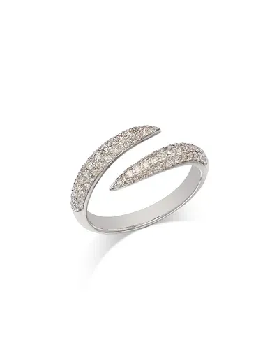 Bloomingdale's Fine Collection Bloomingdale's Diamond Pave Bypass Pinky Ring In 14k White Gold, 0.33 Ct. T. W.