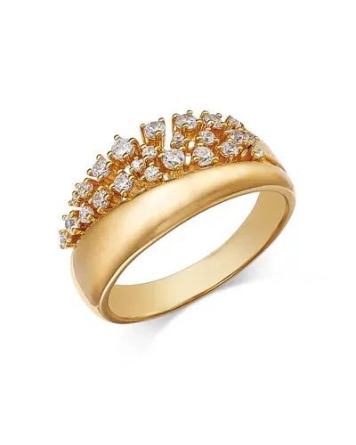 Bloomingdale's Fine Collection Diamond Diagonal Cluster Ring In 14k Yellow Gold, 0.39 Ct. T. W.