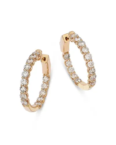 Bloomingdale's Fine Collection Diamond Inside Out Round Hoop Earrings In 14k Yellow Gold, 2.50 Ct. T. W.