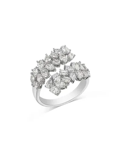 Bloomingdale's Fine Collection Diamond Mixed Cut Cluster Bypass Ring In 18k White Gold, 2.45 Ct. T. W.