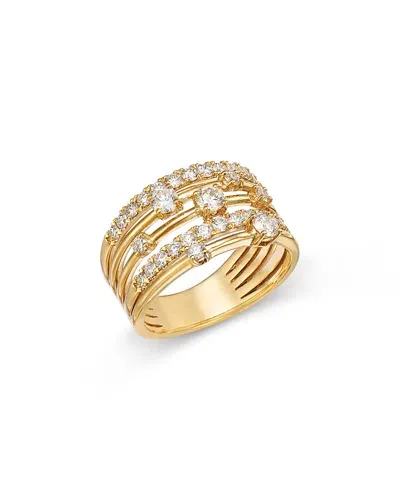 Bloomingdale's Fine Collection Diamond Multirow Ring In 14k Yellow Gold, 1.09 Ct. T. W.