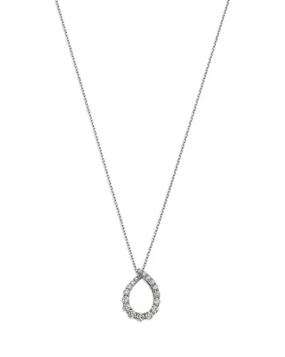 Bloomingdale's Fine Collection Diamond Pear Shaped Pendant Necklace In 14k White Gold, 0.50 Ct. T. W.