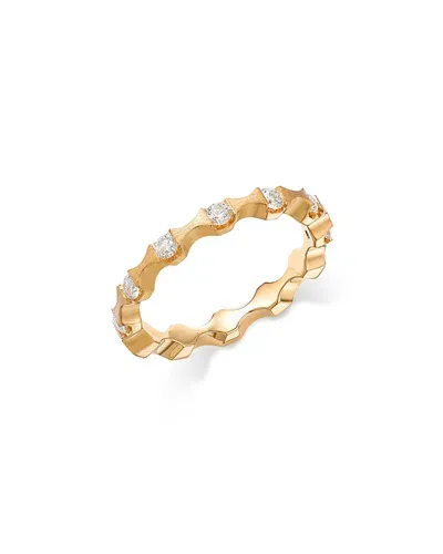 Bloomingdale's Fine Collection Diamond Wavy Ring In 14k Yellow Gold, 0.36 Ct. T. W. - Exclusive