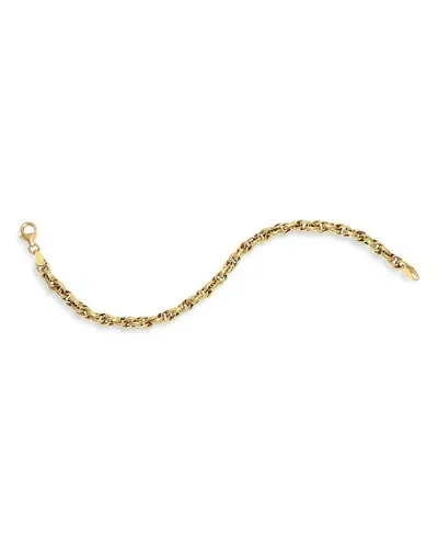 Bloomingdale's Fine Collection Torchon Rope Link Chain Bracelet In 14k Yellow Gold