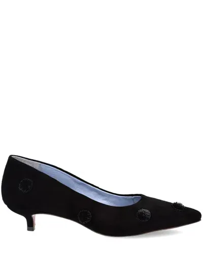 Blue Bird Shoes 30mm Leather Pumps In Black